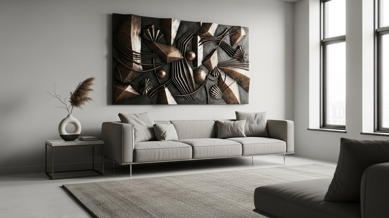 Metallkunst Zeitlose Wanddekoration aus Metall für moderne Wohnräume